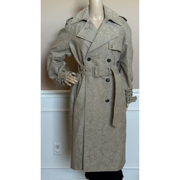 Versace Women’s Barocco Jacquard Trench Coat 4 US (40) 1013653 Italy NWT $3550